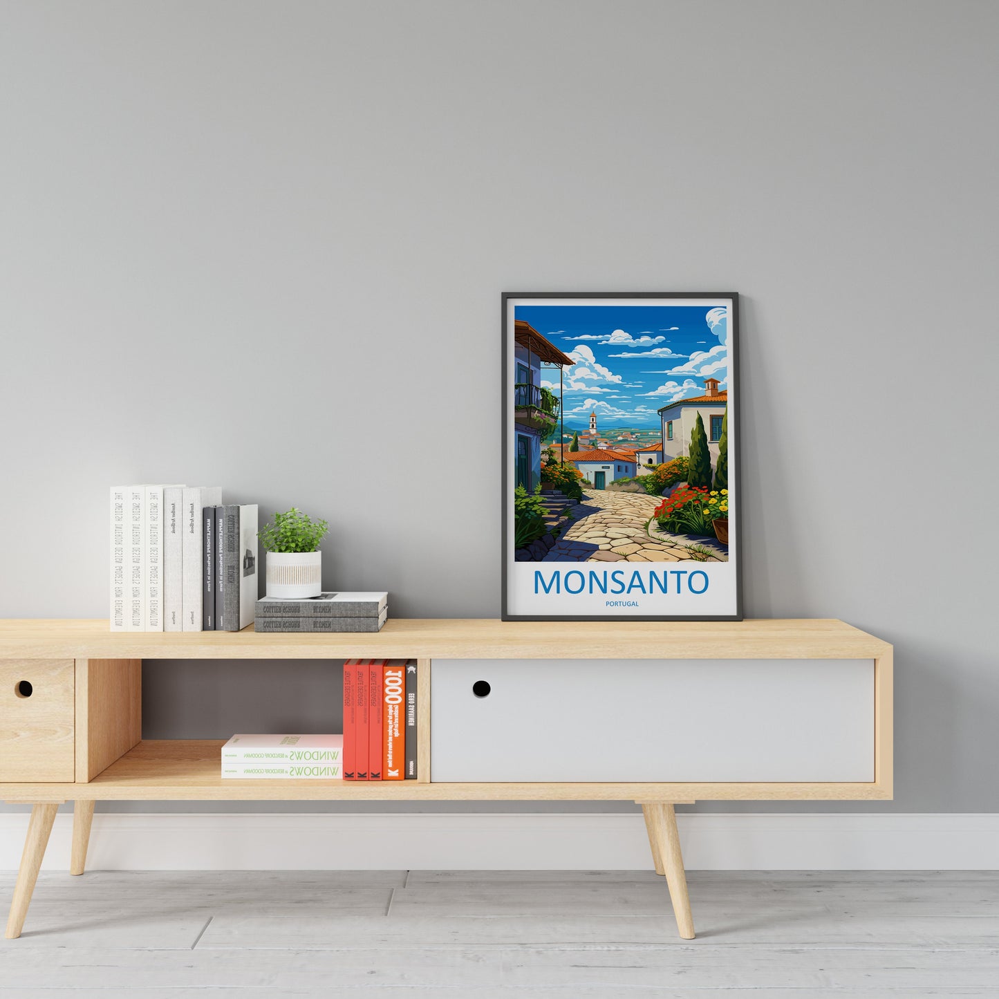 Monsanto Travel Print Wall Art Monsanto Wall Hanging Home Décor Monsanto Gift Art Lovers Portugal Art Lover Gift Monsanto Wall Décor