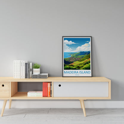 Madeira Travel Print Wall Art Madeira Wall Hanging Home Décor Madeira Gift Art Lovers Portugal Art Lover Gift Madeira Poster