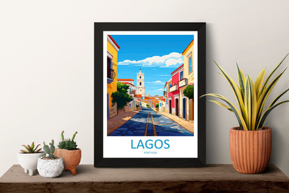 Lagos Travel Print Wall Art Lagos Wall Hanging Home Décor Lagos Gift Art Lovers Portugal Art Lover Gift Lagos Poster
