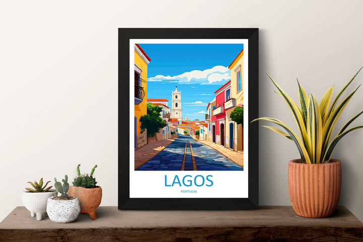 Lagos Travel Print Wall Art Lagos Wall Hanging Home Décor Lagos Gift Art Lovers Portugal Art Lover Gift Lagos Poster