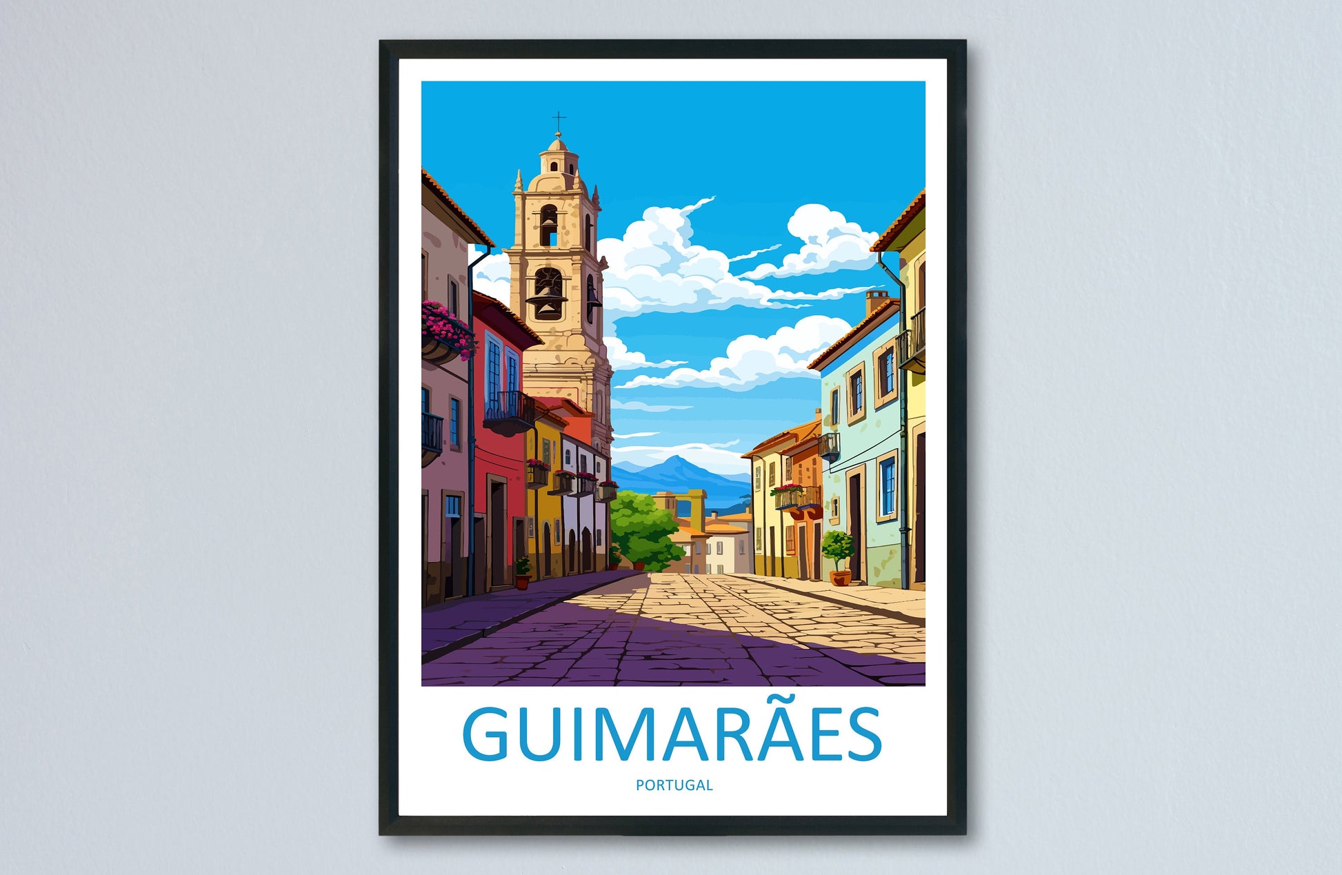 Guimarães Travel Print Wall Art Guimarães Wall Hanging Home Décor Guimarães Gift Art Lovers Portugal Art Lover Gift Guimarães Poster