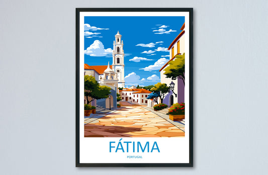 Fátima Travel Print Wall Art Fátima Wall Hanging Home Décor Fátima Gift Art Lovers Portugal Art Lover Gift Fátima Poster
