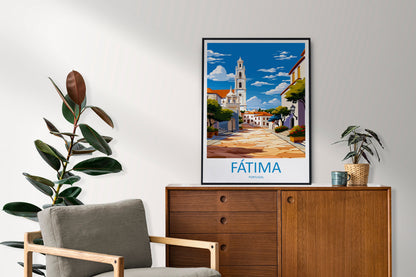 Fátima Travel Print Wall Art Fátima Wall Hanging Home Décor Fátima Gift Art Lovers Portugal Art Lover Gift Fátima Poster