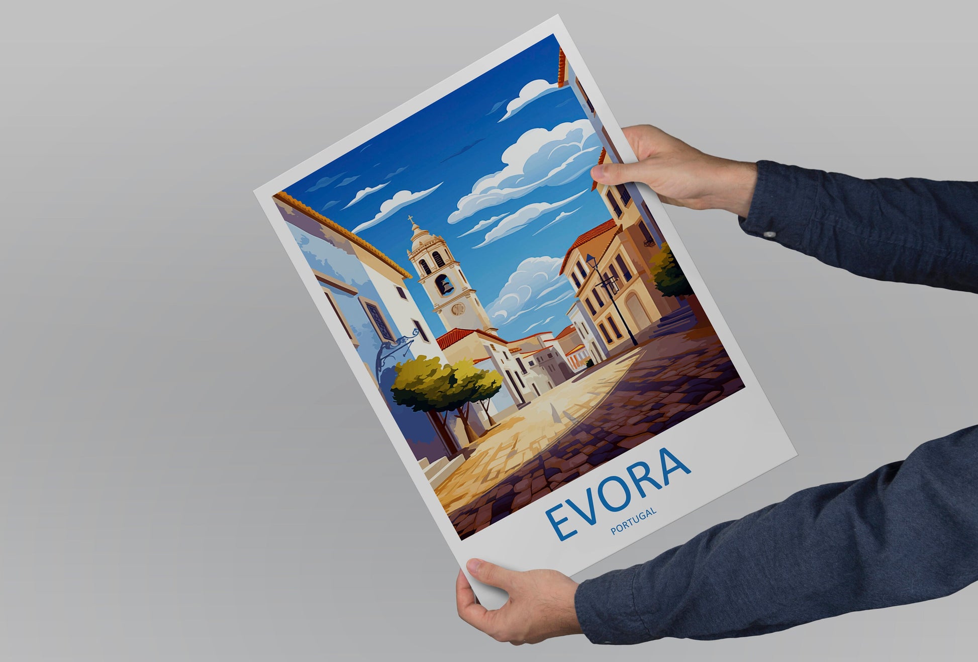 Evora Travel Print Wall Art Evora Wall Hanging Home Décor Evora Gift Art Lovers Portugal Art Lover Gift Evora Poster