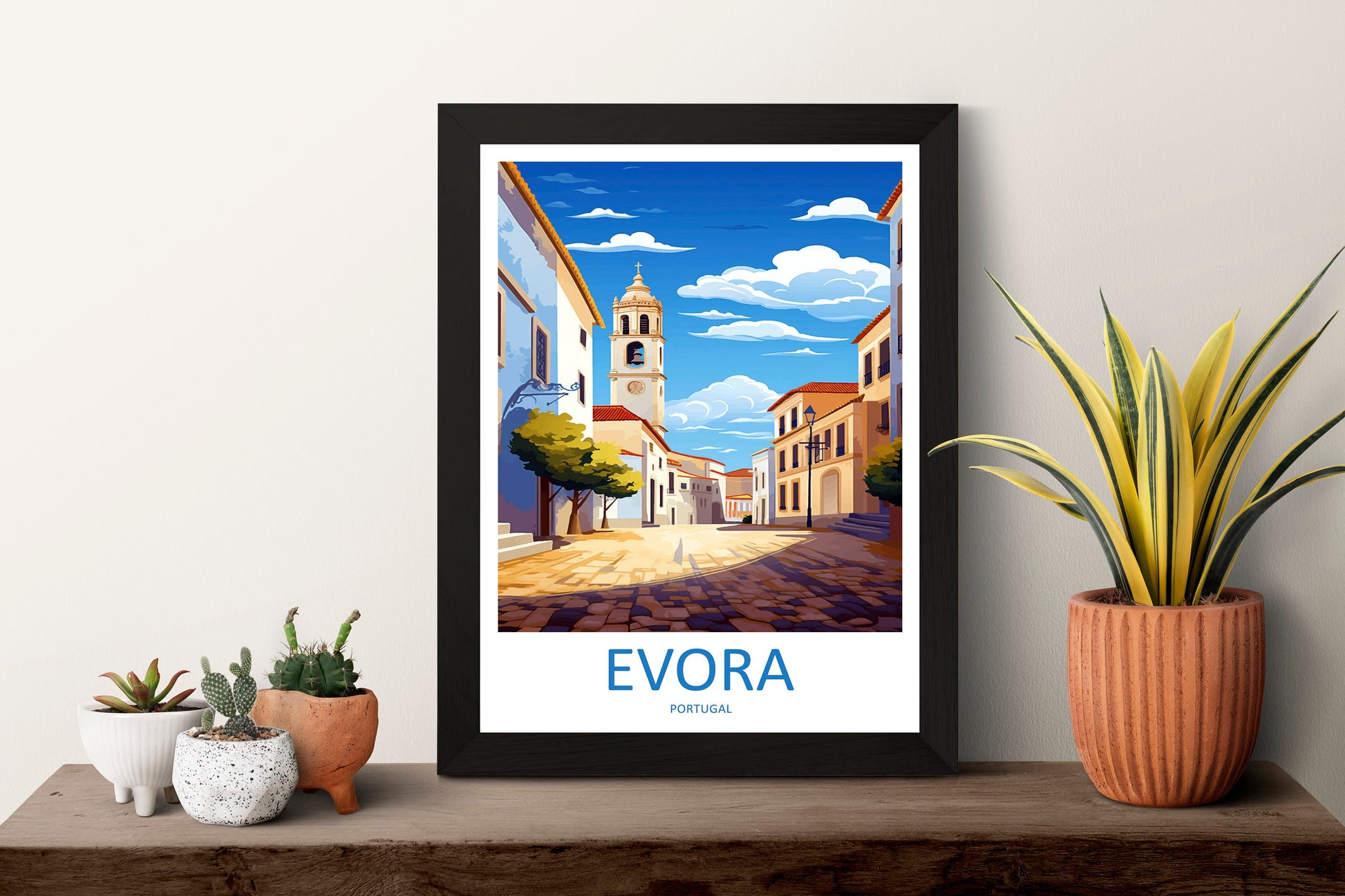 Evora Travel Print Wall Art Evora Wall Hanging Home Décor Evora Gift Art Lovers Portugal Art Lover Gift Evora Poster