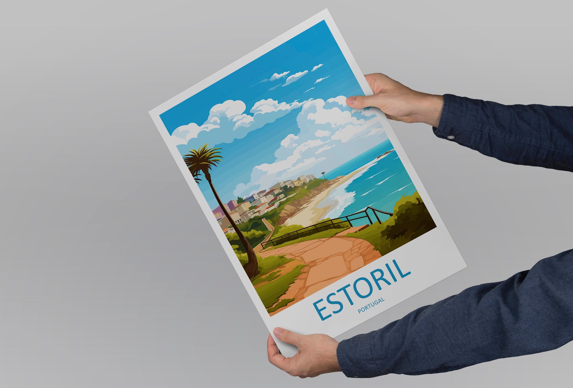 Estoril Travel Print Wall Art Estoril Wall Hanging Home Décor Estoril Gift Art Lovers Portugal Art Lover Gift Estoril Poster