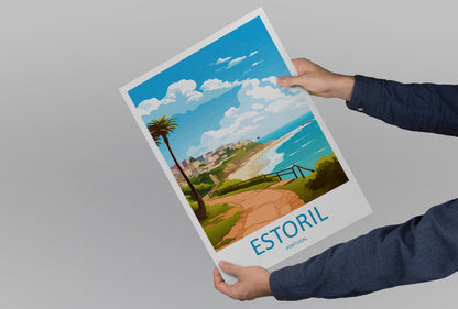 Estoril Travel Print Wall Art Estoril Wall Hanging Home Décor Estoril Gift Art Lovers Portugal Art Lover Gift Estoril Poster