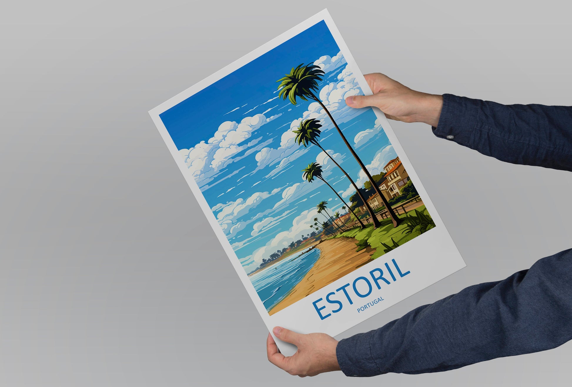 Estoril Travel Print Wall Art Estoril Wall Hanging Home Décor Estoril Gift Art Lovers Portugal Art Lover Gift Estoril Poster