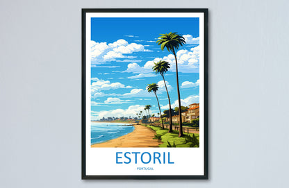 Estoril Travel Print Wall Art Estoril Wall Hanging Home Décor Estoril Gift Art Lovers Portugal Art Lover Gift Estoril Poster