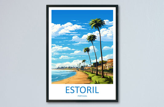 Estoril Travel Print Wall Art Estoril Wall Hanging Home Décor Estoril Gift Art Lovers Portugal Art Lover Gift Estoril Poster