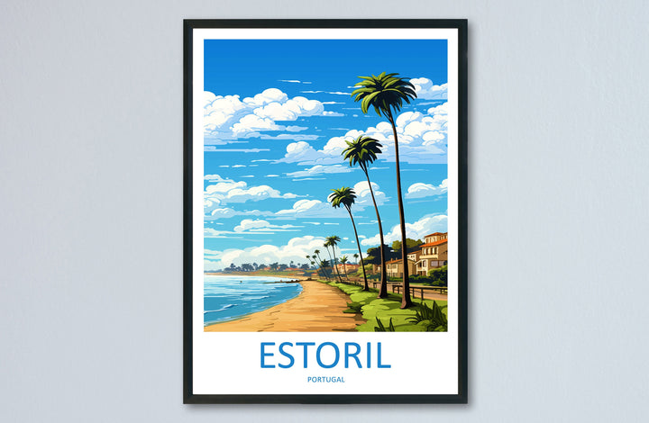 Estoril Travel Print Wall Art Estoril Wall Hanging Home Décor Estoril Gift Art Lovers Portugal Art Lover Gift Estoril Poster