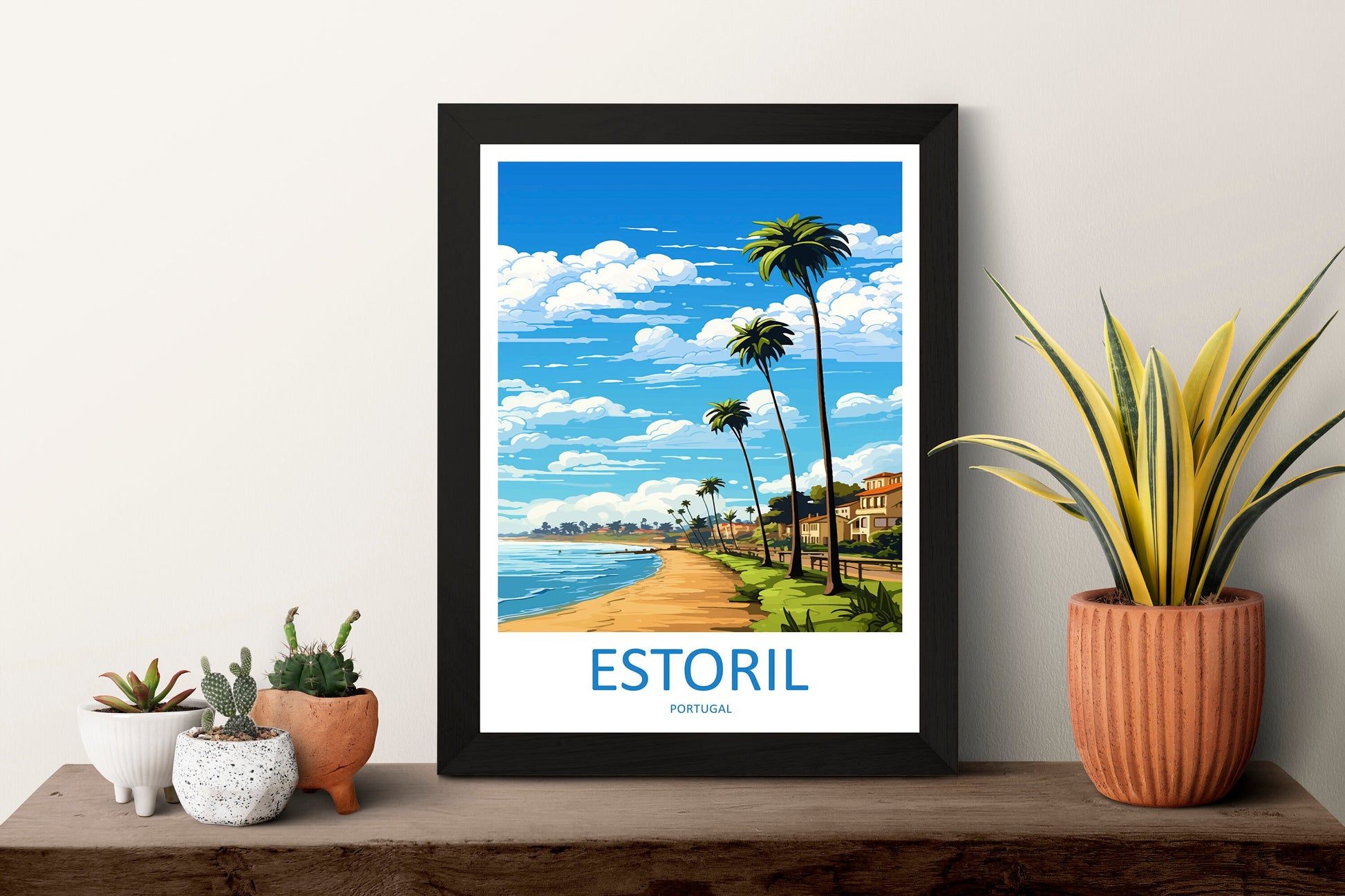 Estoril Travel Print Wall Art Estoril Wall Hanging Home Décor Estoril Gift Art Lovers Portugal Art Lover Gift Estoril Poster