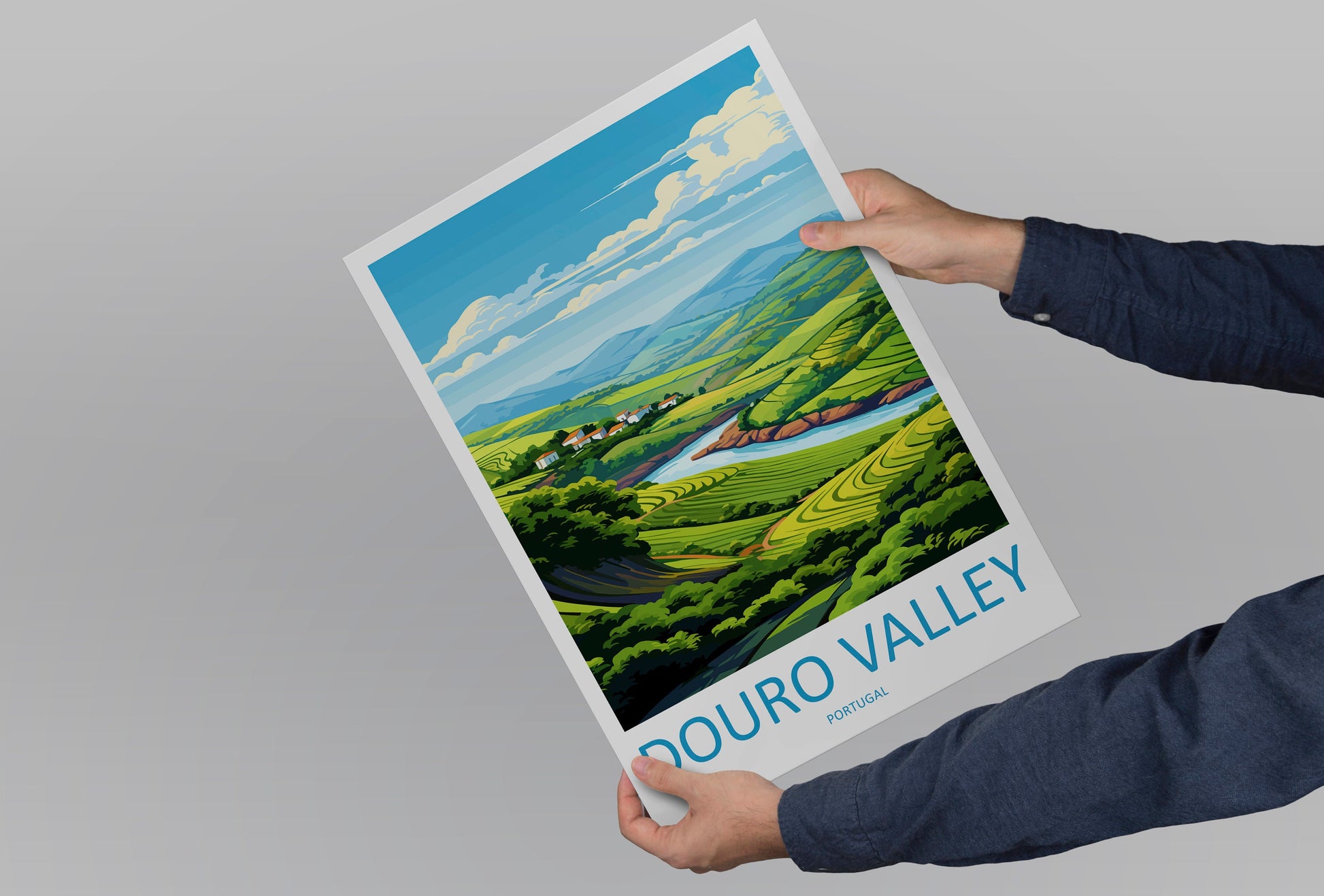 Douro Valley Travel Print Wall Art Douro Valley Wall Hanging Home Décor Douro Valley Gift Art Lovers Portugal Art Lover Gift Douro Valley
