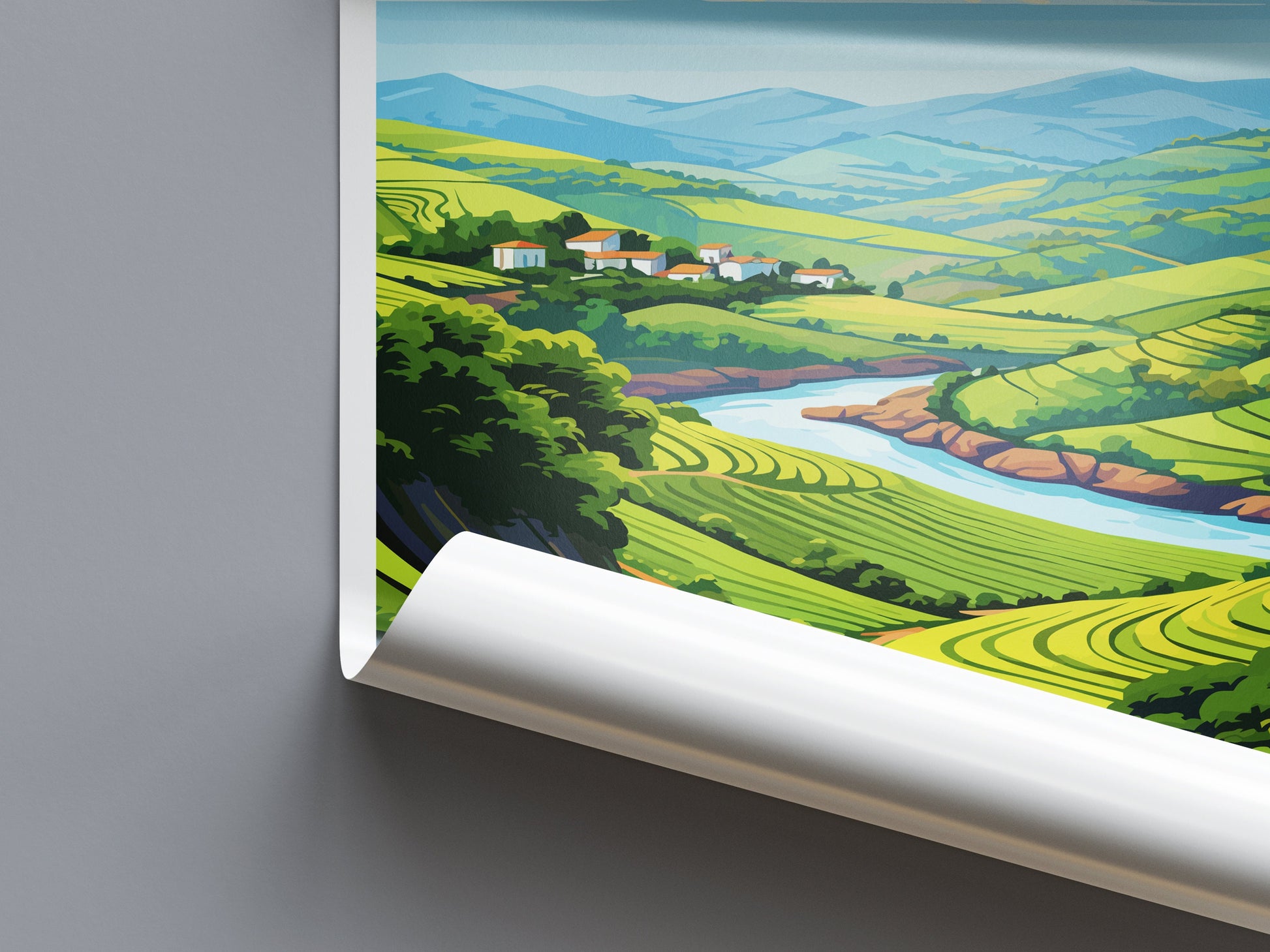 Douro Valley Travel Print Wall Art Douro Valley Wall Hanging Home Décor Douro Valley Gift Art Lovers Portugal Art Lover Gift Douro Valley