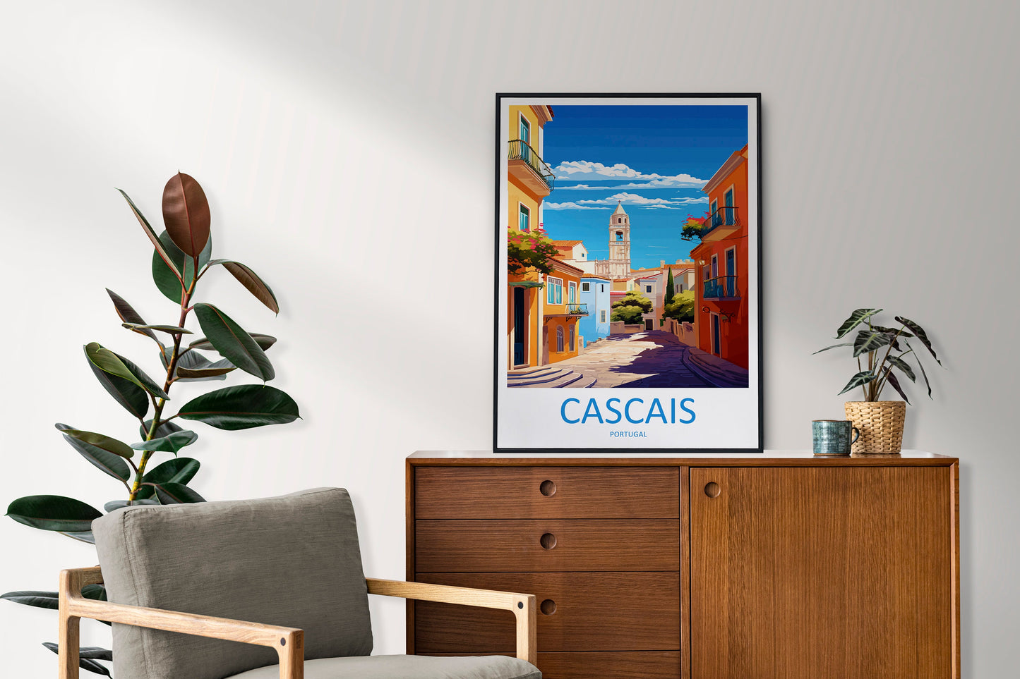 Cascais Travel Print Wall Art Cascais Wall Hanging Home Décor Cascais Gift Art Lovers Portugal Art Lover Gift Cascais Wall Art