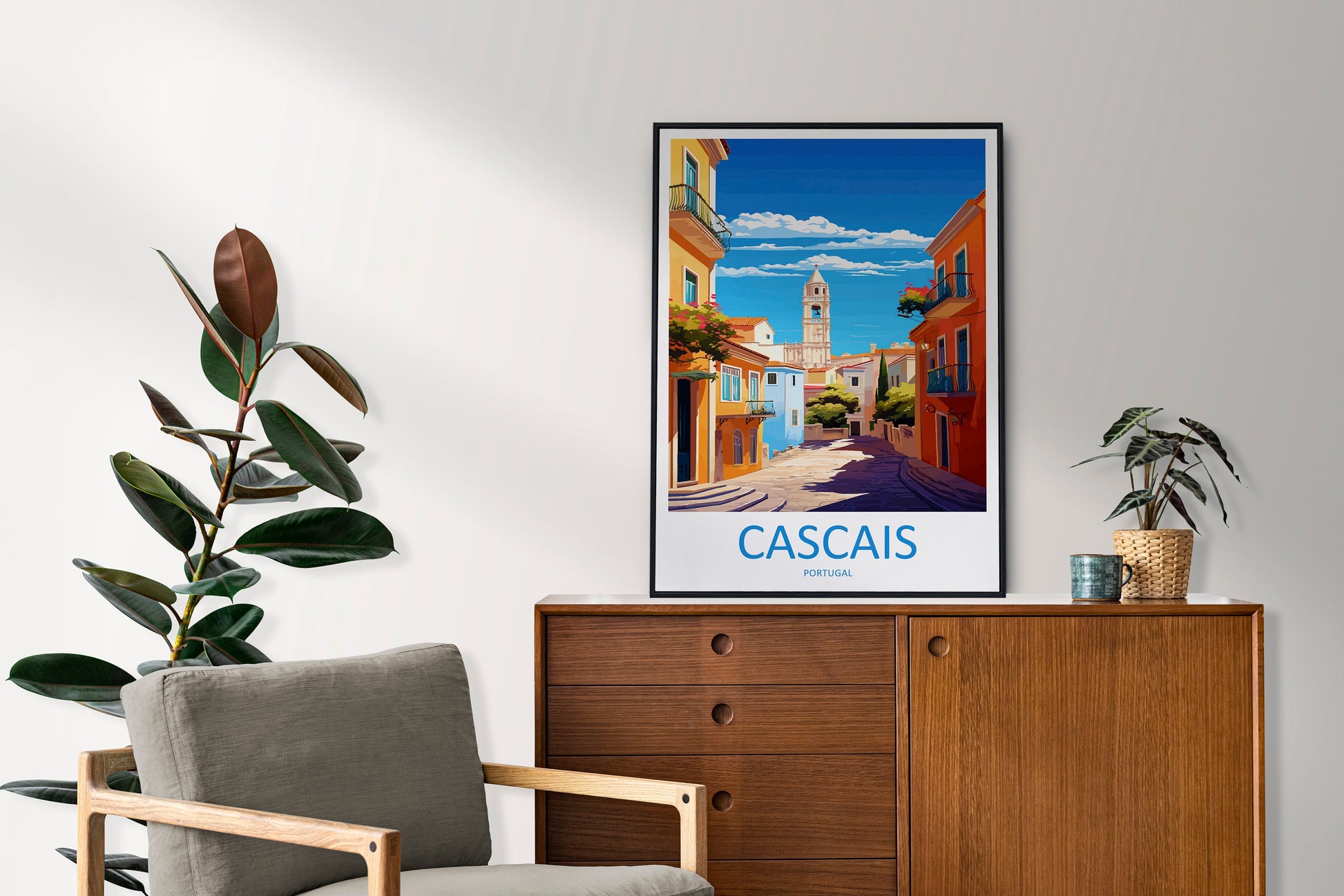 Cascais Travel Print Wall Art Cascais Wall Hanging Home Décor Cascais Gift Art Lovers Portugal Art Lover Gift Cascais Wall Art