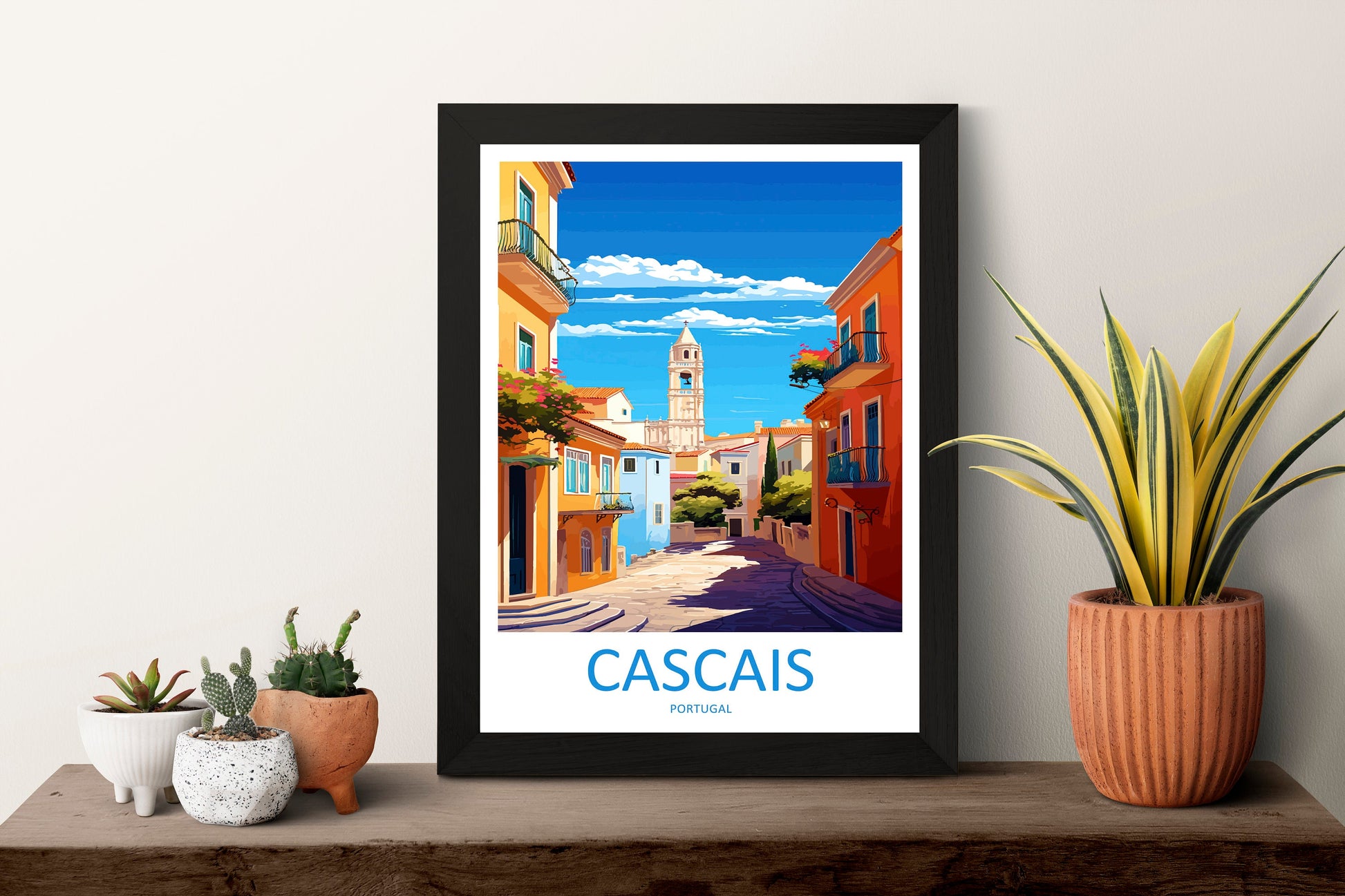 Cascais Travel Print Wall Art Cascais Wall Hanging Home Décor Cascais Gift Art Lovers Portugal Art Lover Gift Cascais Wall Art