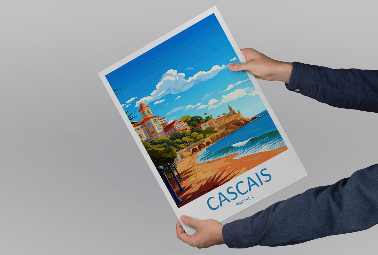 Cascais Travel Print Wall Art Cascais Wall Hanging Home Décor Cascais Gift Art Lovers Portugal Art Lover Gift Cascais Wall Art