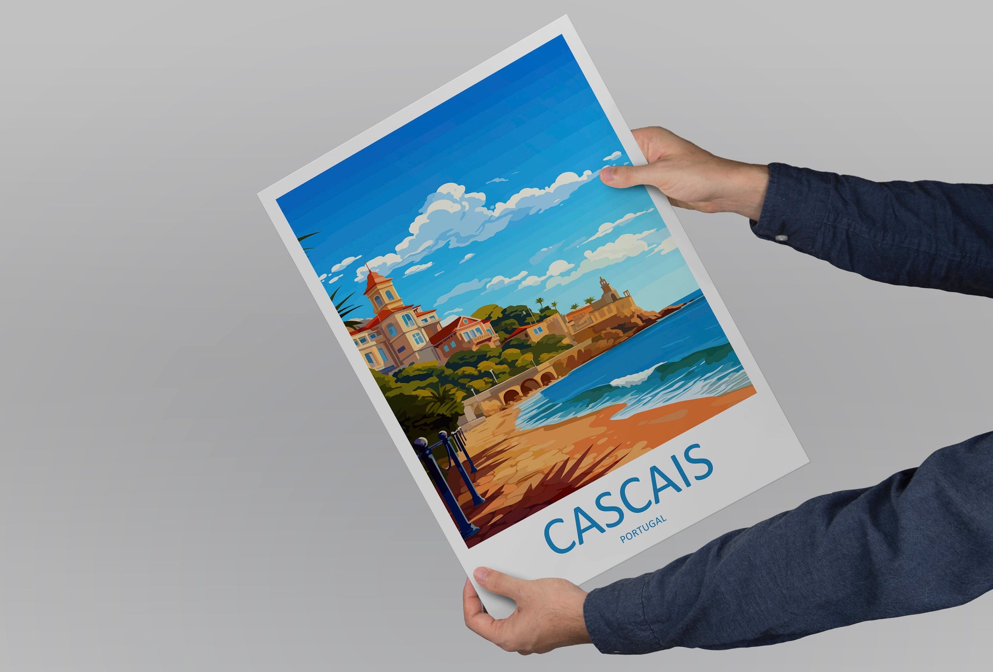 Cascais Travel Print Wall Art Cascais Wall Hanging Home Décor Cascais Gift Art Lovers Portugal Art Lover Gift Cascais Wall Art