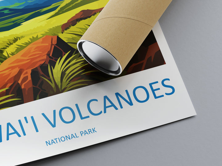 Hawai'i Volcanoes National Park Travel Print Wall Art Hawai'i Volcanoes Wall Hanging Home Décor Hawai'i Volcanoes Gift Art Lovers