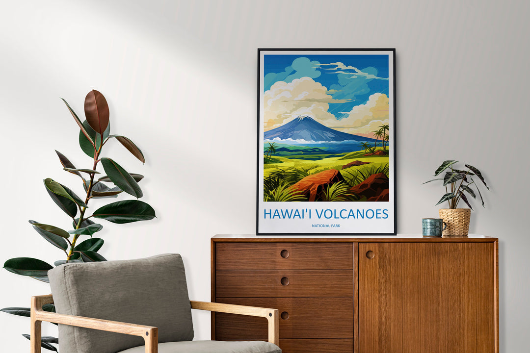Hawai'i Volcanoes National Park Travel Print Wall Art Hawai'i Volcanoes Wall Hanging Home Décor Hawai'i Volcanoes Gift Art Lovers
