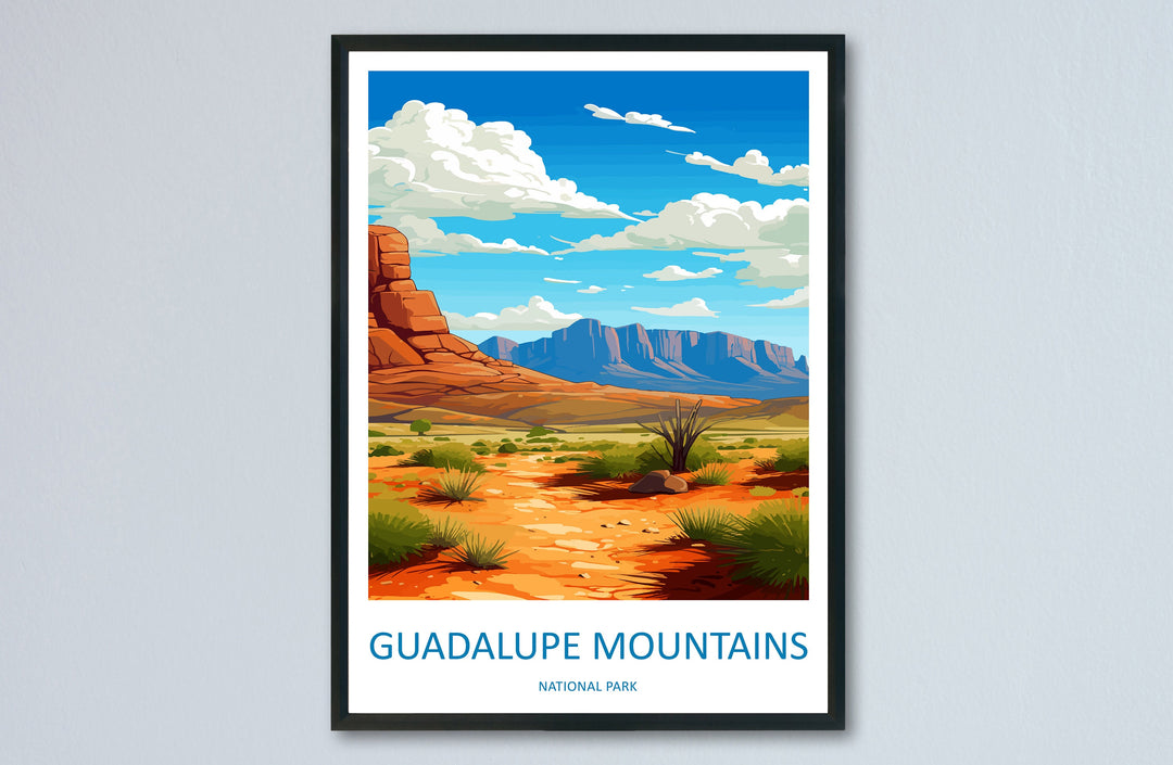 Guadalupe Mountains National Park Travel Print Wall Art Guadalupe Mountains Wall Hanging Home Décor Guadalupe Mountains Gift Art Lovers