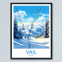 Vail Ski Resort Travel Print Wall Art Vail Ski Resort Wall Hanging Home Décor Vail Gift Art Lovers Ski Art Lover Gift Vail Print Skiing