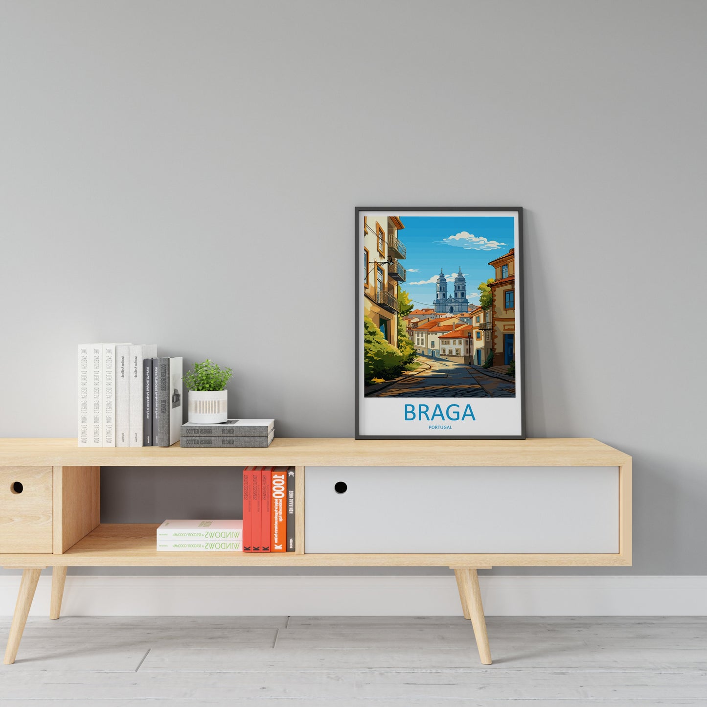 Braga Travel Print Wall Art Braga Wall Hanging Home Décor Braga Gift Art Lovers Portugal Art Lover Gift Braga Wall Art