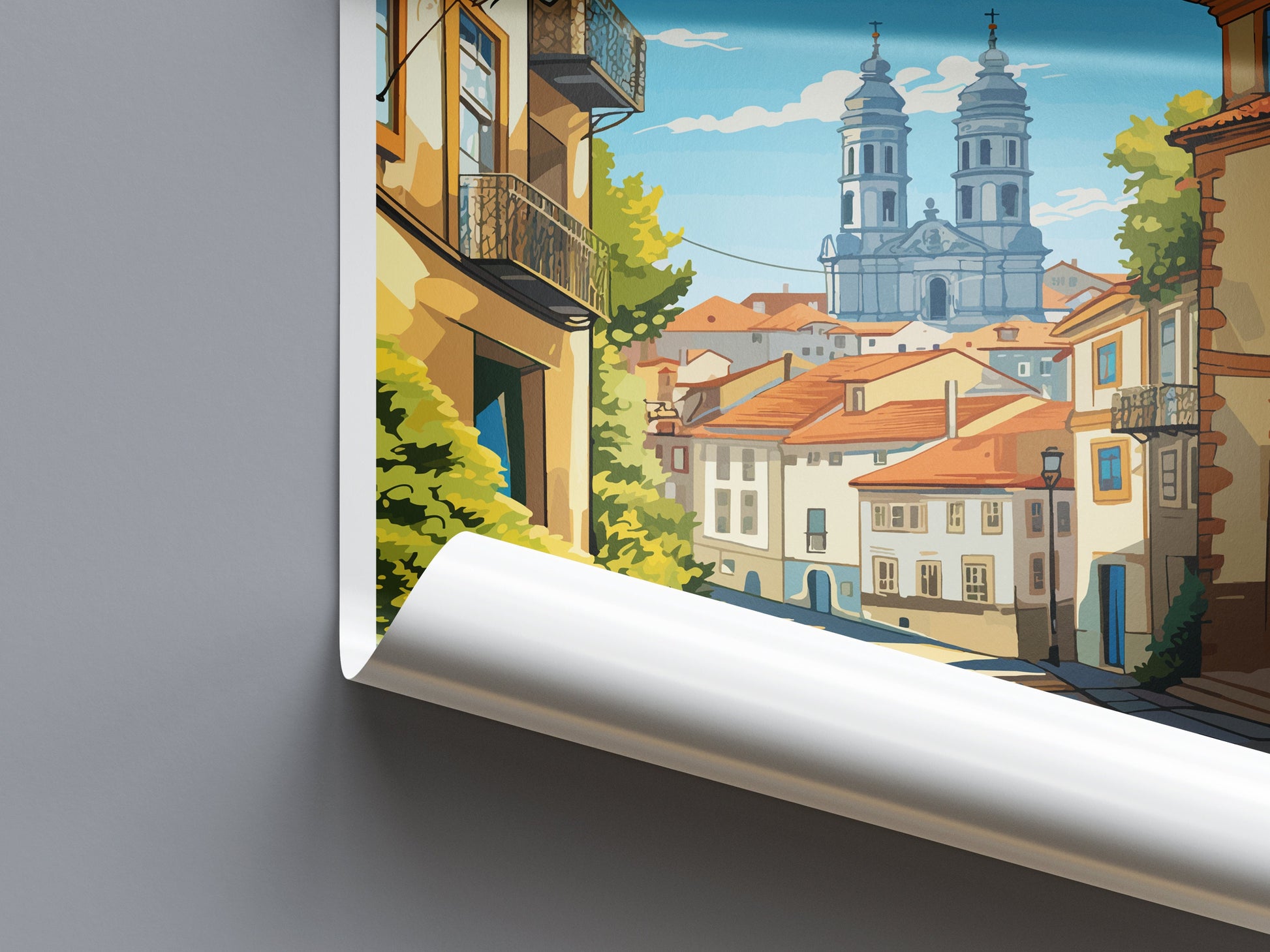 Braga Travel Print Wall Art Braga Wall Hanging Home Décor Braga Gift Art Lovers Portugal Art Lover Gift Braga Wall Art
