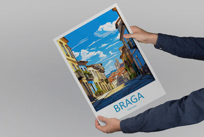 Braga Travel Print Wall Art Braga Wall Hanging Home Décor Braga Gift Art Lovers Portugal Art Lover Gift Braga Wall Art