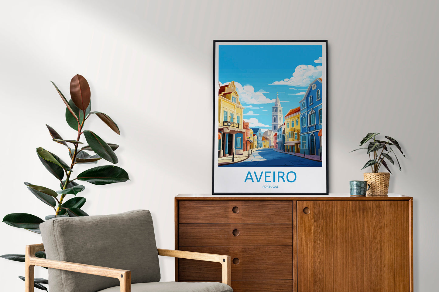 Aveiro Travel Print Wall Art Aveiro Wall Hanging Home Décor Aveiro Gift Art Lovers Portugal Art Lover Gift Aveiro Wall Art