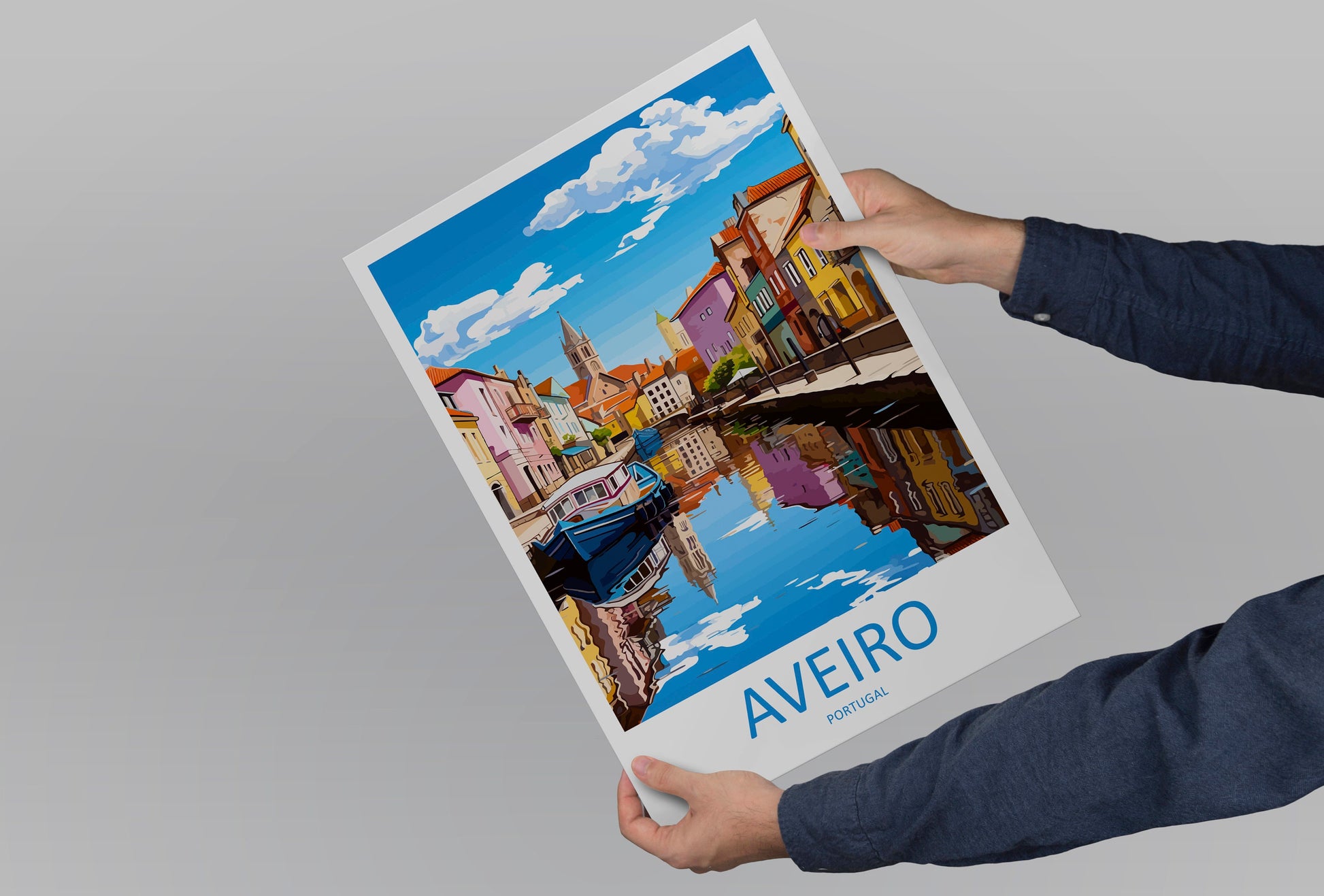 Aveiro Travel Print Wall Art Aveiro Wall Hanging Home Décor Aveiro Gift Art Lovers Portugal Art Lover Gift Aveiro Wall Art