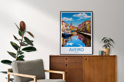 Aveiro Travel Print Wall Art Aveiro Wall Hanging Home Décor Aveiro Gift Art Lovers Portugal Art Lover Gift Aveiro Wall Art