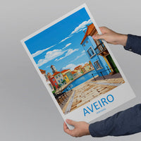 Aveiro Travel Print Wall Art Aveiro Wall Hanging Home Décor Aveiro Gift Art Lovers Portugal Art Lover Gift Aveiro Wall Art