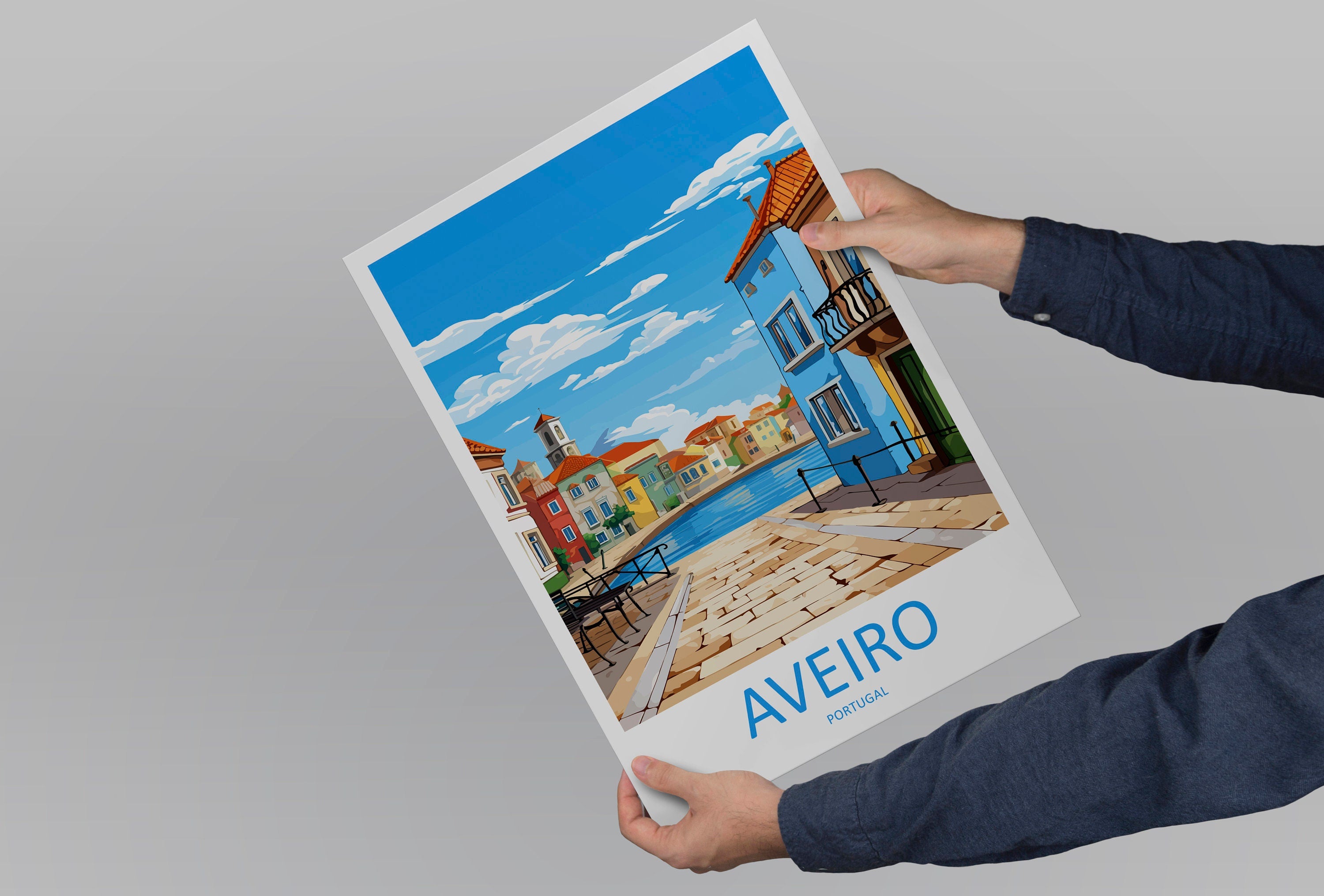 Aveiro Travel Print Wall Art Aveiro Wall Hanging Home Décor Aveiro Gift Art Lovers Portugal Art Lover Gift Aveiro Wall Art
