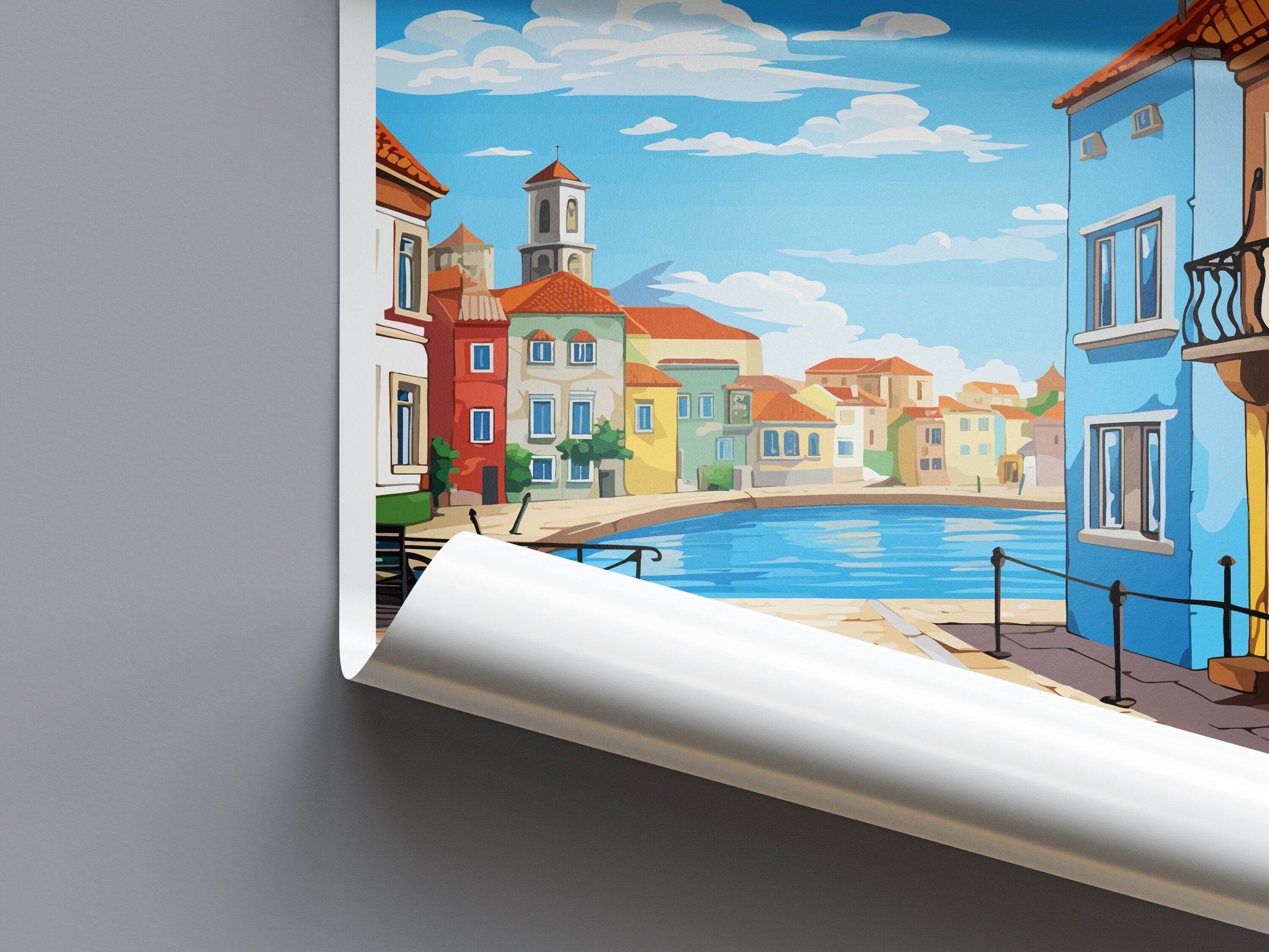 Aveiro Travel Print Wall Art Aveiro Wall Hanging Home Décor Aveiro Gift Art Lovers Portugal Art Lover Gift Aveiro Wall Art