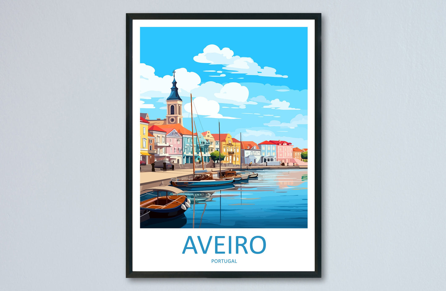 Aveiro Travel Print Wall Art Aveiro Wall Hanging Home Décor Aveiro Gift Art Lovers Portugal Art Lover Gift Aveiro Wall Art