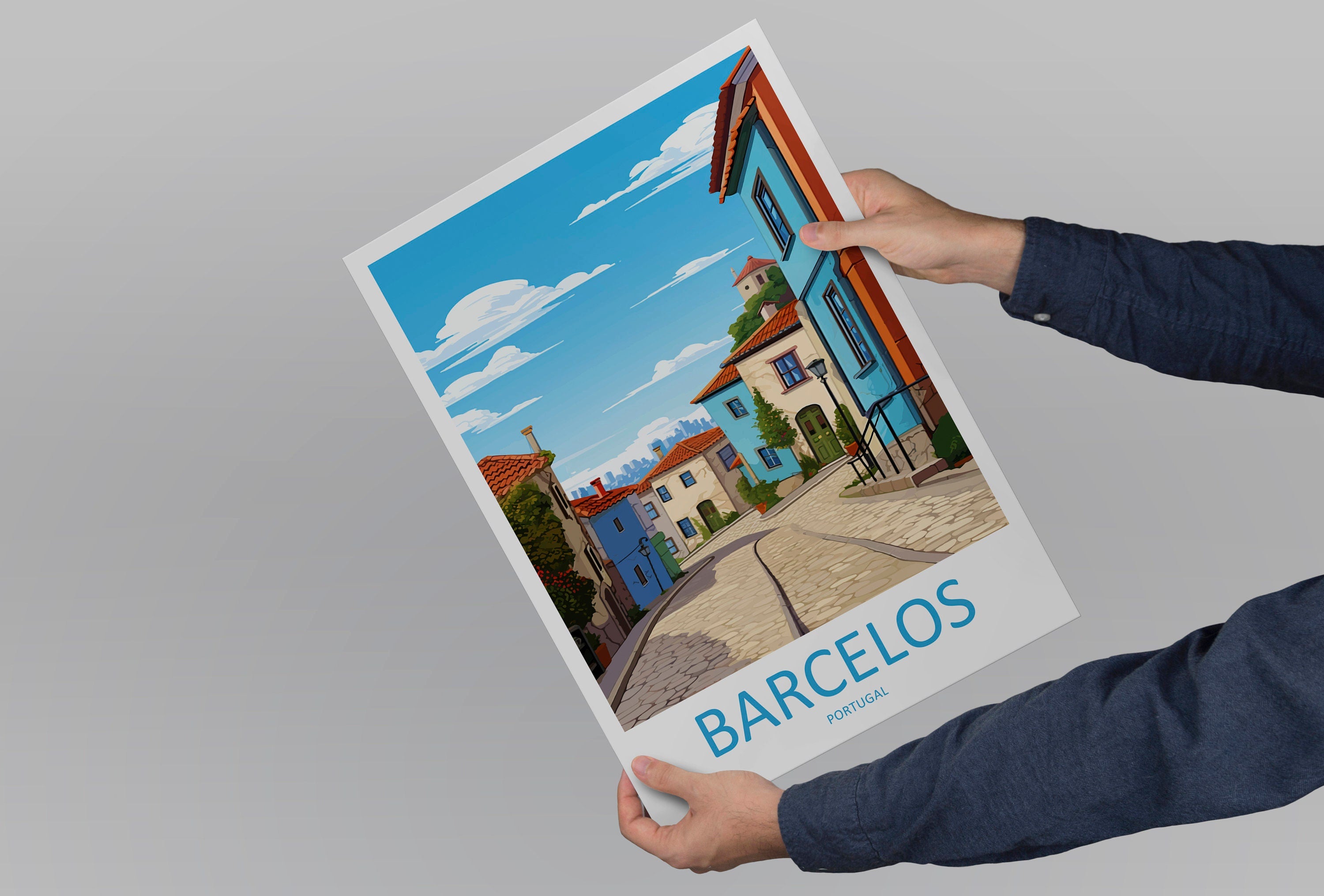 Barcelos Travel Print Wall Art Barcelos Wall Hanging Home Décor Barcelos Gift Art Lovers Portugal Art Lover Gift Barcelos Wall Art