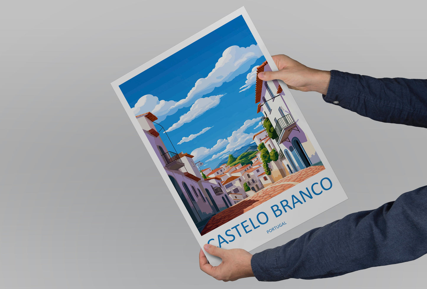 Castelo Branco Travel Print Wall Art Castelo Branco Wall Hanging Home Décor Castelo Branco Gift Art Lovers Portugal Art Lover Gift