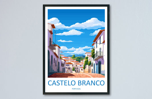 Castelo Branco Travel Print Wall Art Castelo Branco Wall Hanging Home Décor Castelo Branco Gift Art Lovers Portugal Art Lover Gift