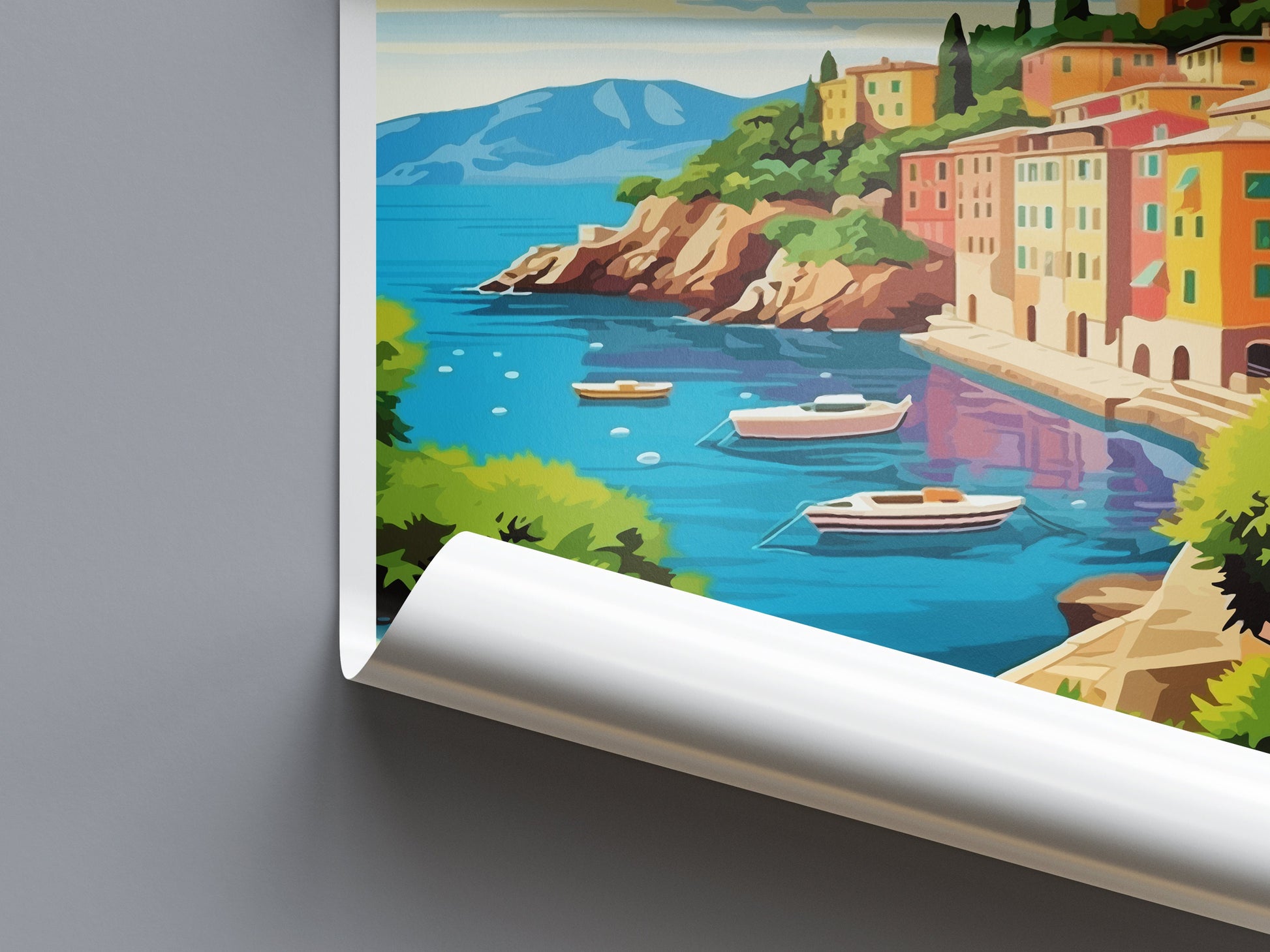 Portofino Travel Print Wall Art Portofino Wall Hanging Home Décor Portofino Gift Art Lovers Italy Art Lover Gift Portofino Print Portofino