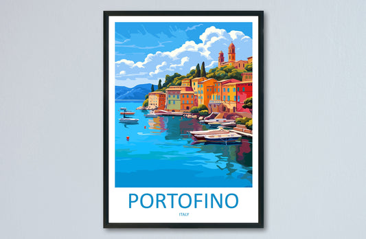 Portofino Travel Print Wall Art Portofino Wall Hanging Home Décor Portofino Gift Art Lovers Italy Art Lover Gift Portofino Print Portofino