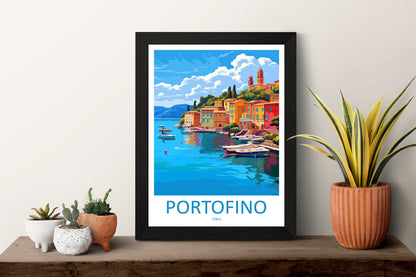 Portofino Travel Print Wall Art Portofino Wall Hanging Home Décor Portofino Gift Art Lovers Italy Art Lover Gift Portofino Print Portofino