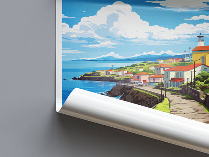 Ponta Delgada Travel Print Wall Art Ponta Delgada Wall Hanging Home Décor Ponta Delgada Gift Art Lovers Portugal Art Lover Gift