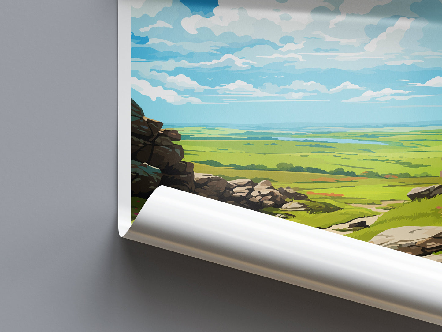 Bodmin Moor Travel Print Wall Art Bodmin Moor Wall Hanging Home Décor Bodmin Moor Gift Art Lovers England Art Lover Gift Bodmin Moor Travel