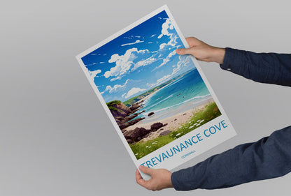 Trevaunance Cove Travel Print Wall Art Trevaunance Cove Wall Hanging Home Décor Trevaunance Cove Gift Art Lovers Cornwall Art Lover Gift
