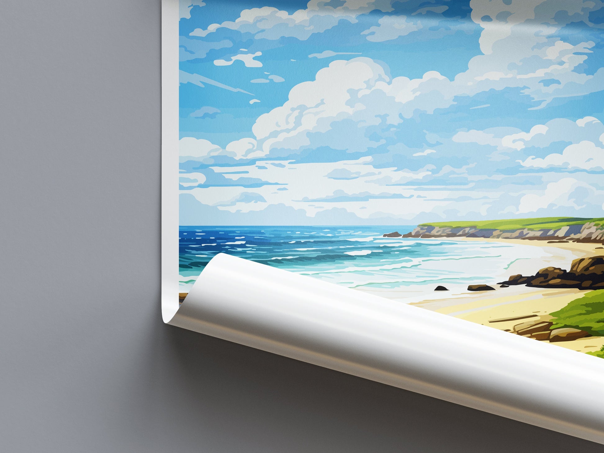 Towan Beach Travel Print Wall Art Towan Beach Wall Hanging Home Décor Towan Beach Gift Art Lovers Cornwall Art Lover Gift