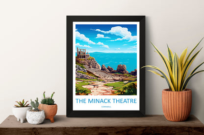 The Minack Theatre Travel Print Wall Art The Minack Theatre Wall Hanging Home Décor The Minack Theatre Gift Art Lovers Cornwall Art Lover