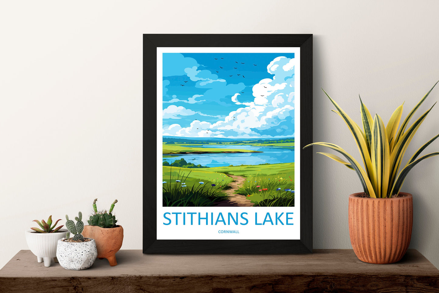 Stithians Lake Travel Print Wall Art Stithians Lake Wall Hanging Home Décor Stithians Lake Gift Art Lovers Cornwall Art Lover Gift