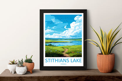 Stithians Lake Travel Print Wall Art Stithians Lake Wall Hanging Home Décor Stithians Lake Gift Art Lovers Cornwall Art Lover Gift